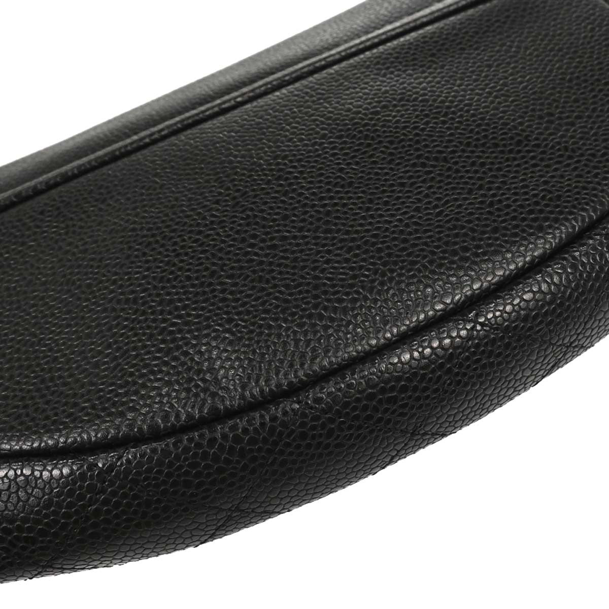 Chanel Half Moon Wallet On Chain Caviar Black Calfskin Clutche & Pouche Bag (Pre-Owned)