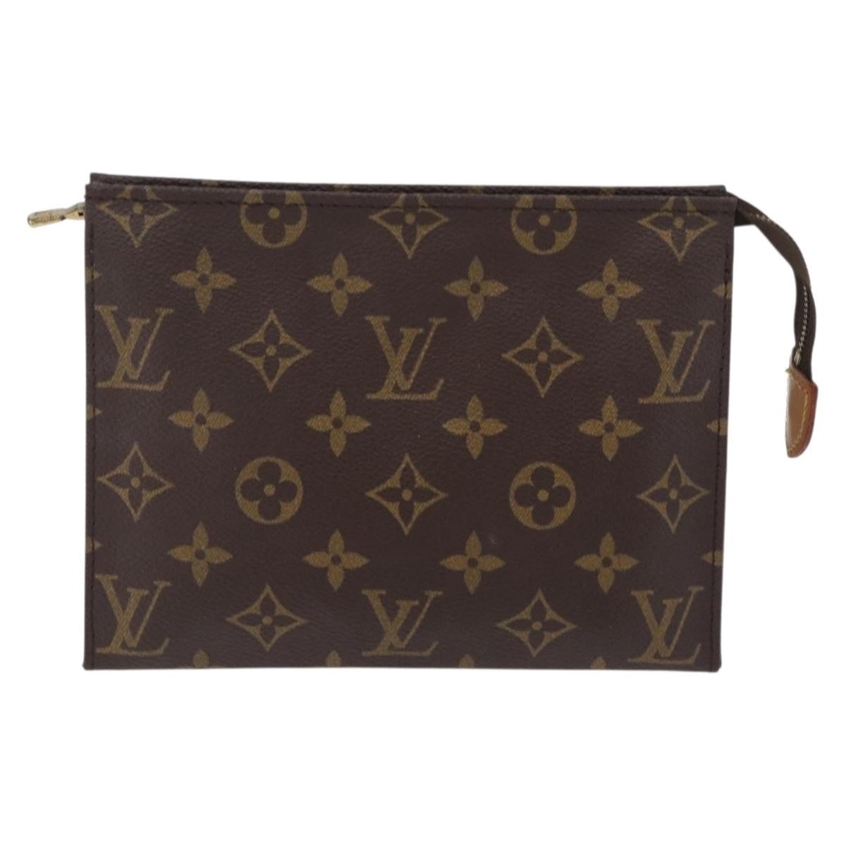 Louis Vuitton Toiletry Pouch Monogram Canvas Brown Canvas Clutche & Pouche Bag (Pre-Owned)