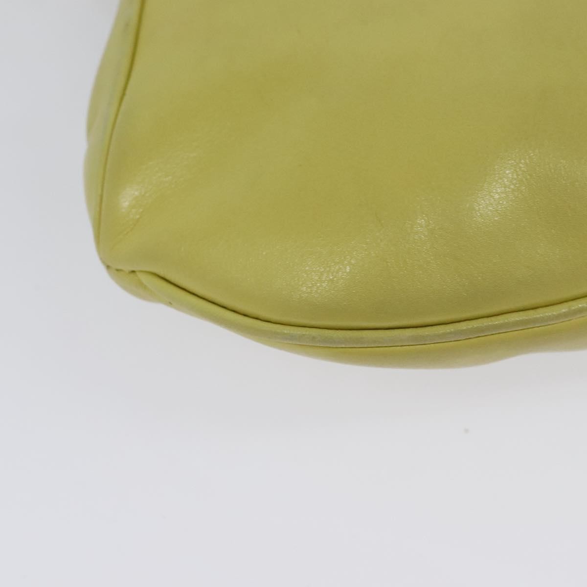 Celine Vintage Leather Yellow Leather Shoulder Bag Bag (Pre-Owned)