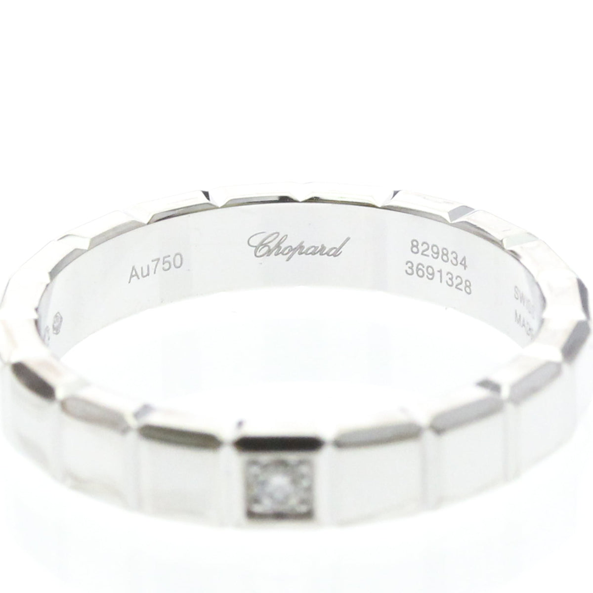 Chopard Ice Cube Pure Pendant 18K White Gold And Diamonds Silver White_Gold Ring Jewelry (Pre-Owned)