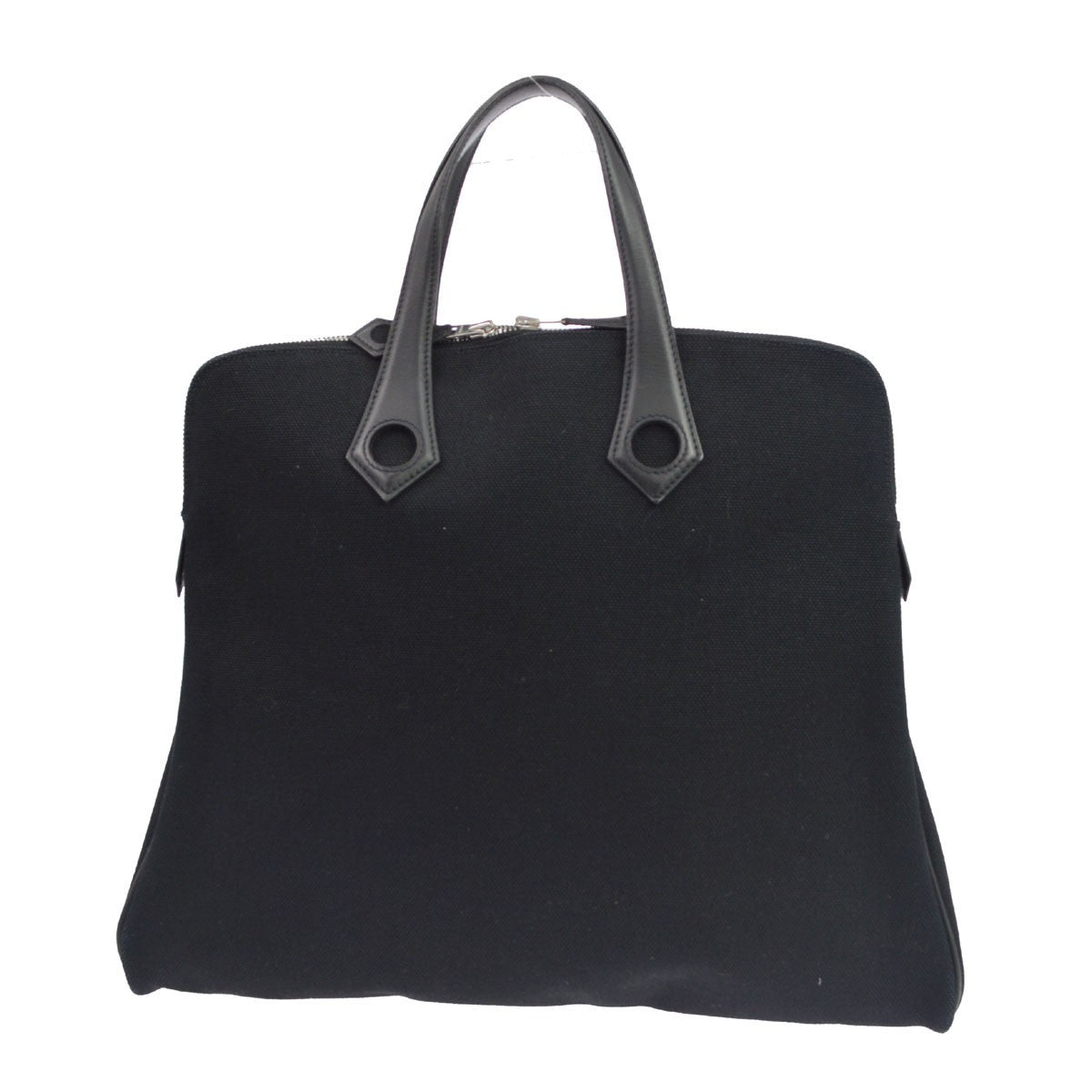 Hermes Heeboo Toile Black Canvas Handbag (Pre-Owned)