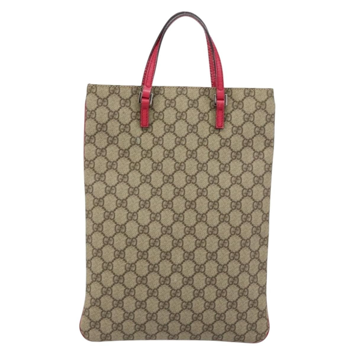 Gucci Joy Plus Flat Gg Coated Canvas Beige Pvc Tote Bag Bag (Pre-Owned)