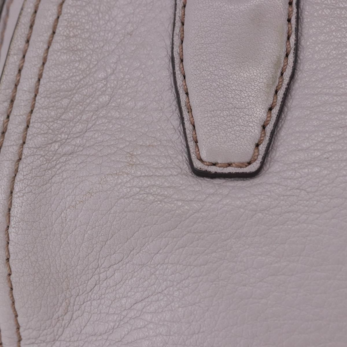 MCM Vintage Leather Gray Leather Handbag (Pre-Owned)