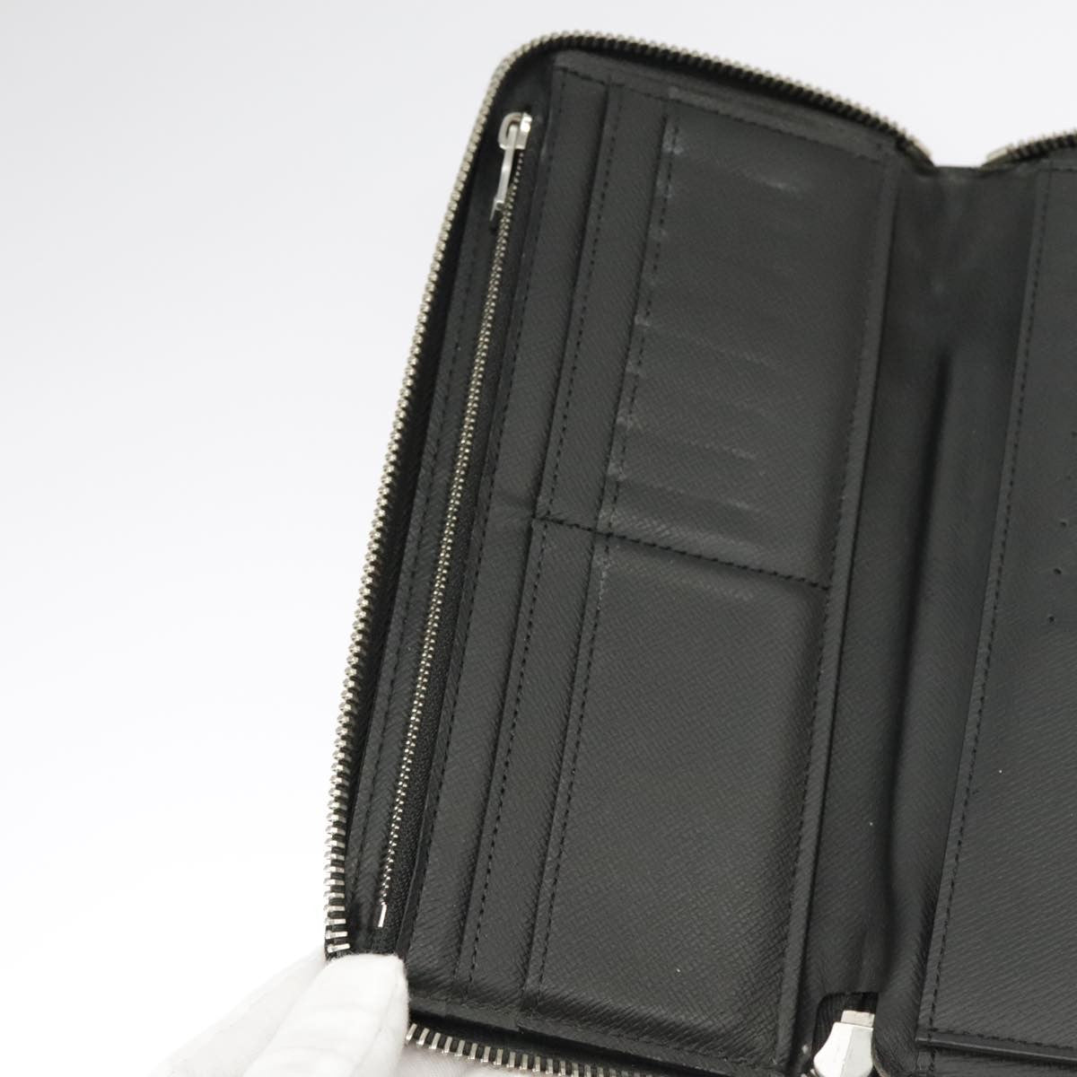 Louis Vuitton Zippy Wallet Vertical Damier Graphite Gray Canvas Wallets Accessory (Pre-Owned)