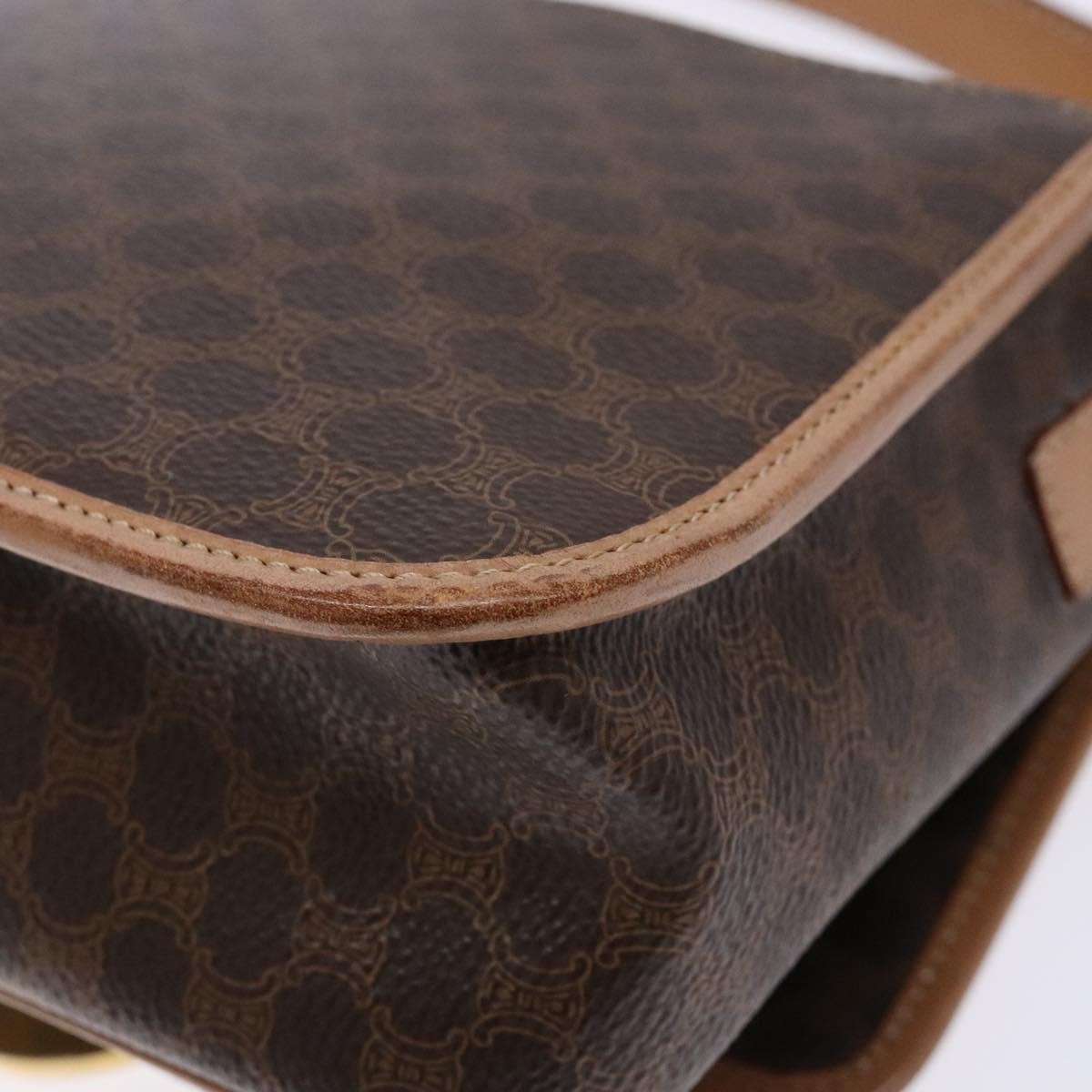 Celine Vintage Macadam Canvas Brown Canvas Bag (Pre-Owned)