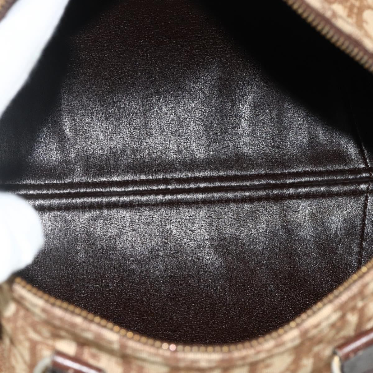 Christian Dior Vintage Trotter Canvas Brown Canvas Handbag (Pre-Owned)