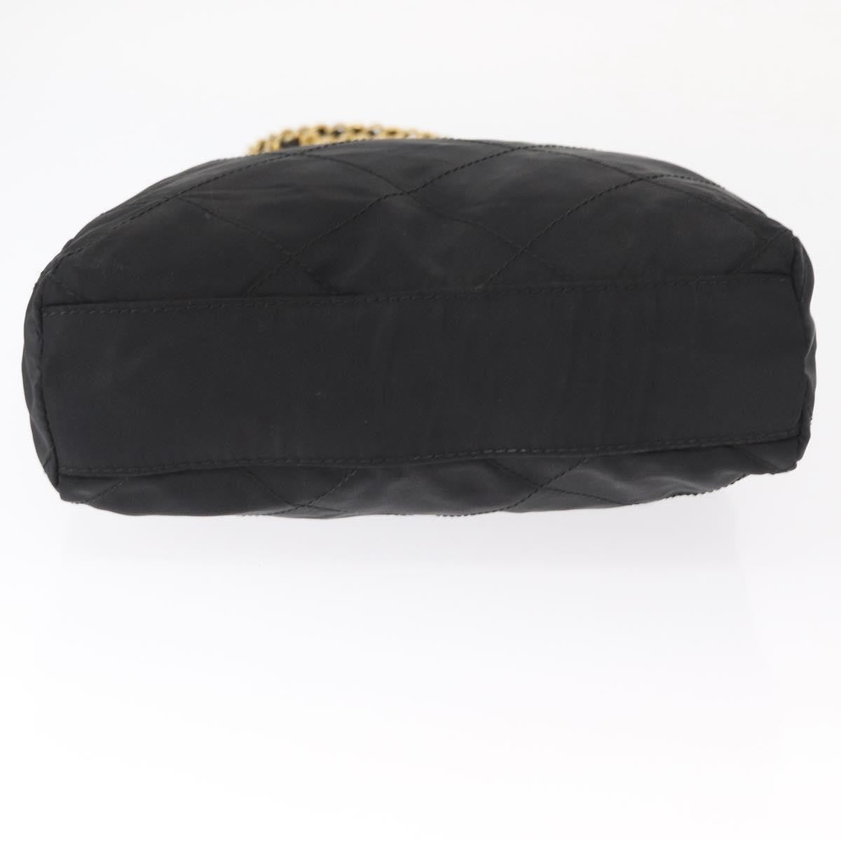 Prada Re-Edition 1995 Chain Tote Quilted Re-Nylon Black Nylon Shoulder Bag Bag (Pre-Owned)