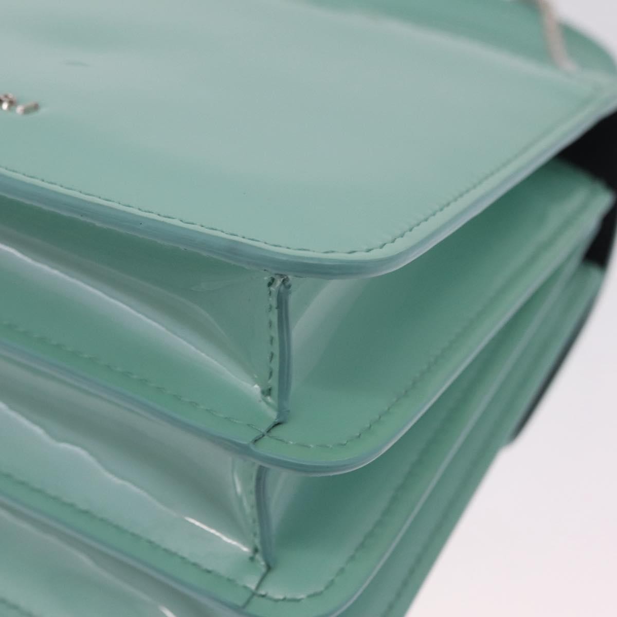 Bvlgari Serpenti Forever Top Handle Patent Green Patent_Leather Handbag (Pre-Owned)