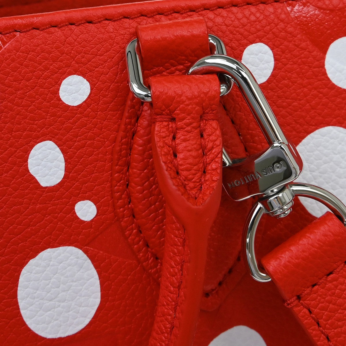 Louis Vuitton Onthego Tote Yayoi Kusama Infinity Dots Monogram Empreinte Giant Red Leather Tote Bag Bag (Pre-Owned)