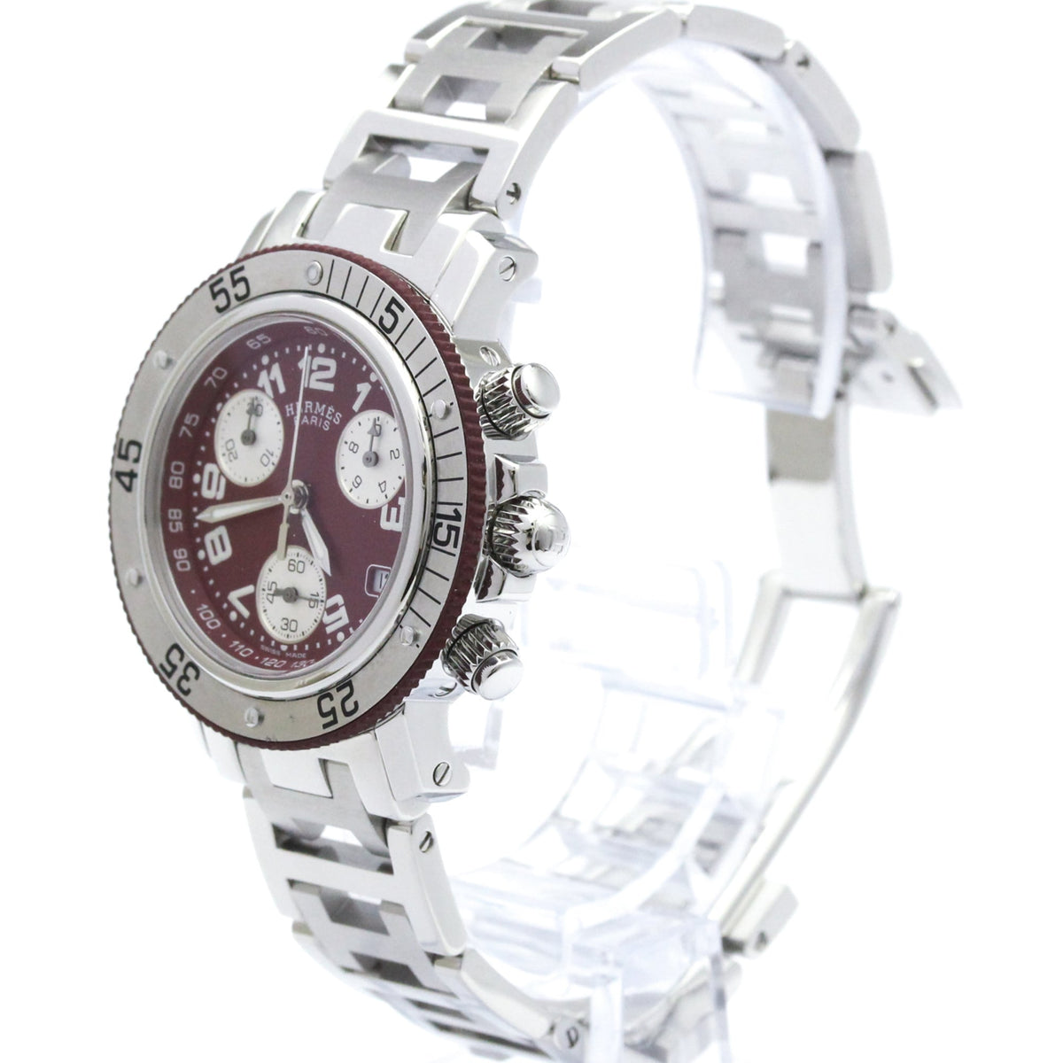 Hermes Clipper Diver Chronograph Quartz Stainless Steel Watch (Pre-Owned)