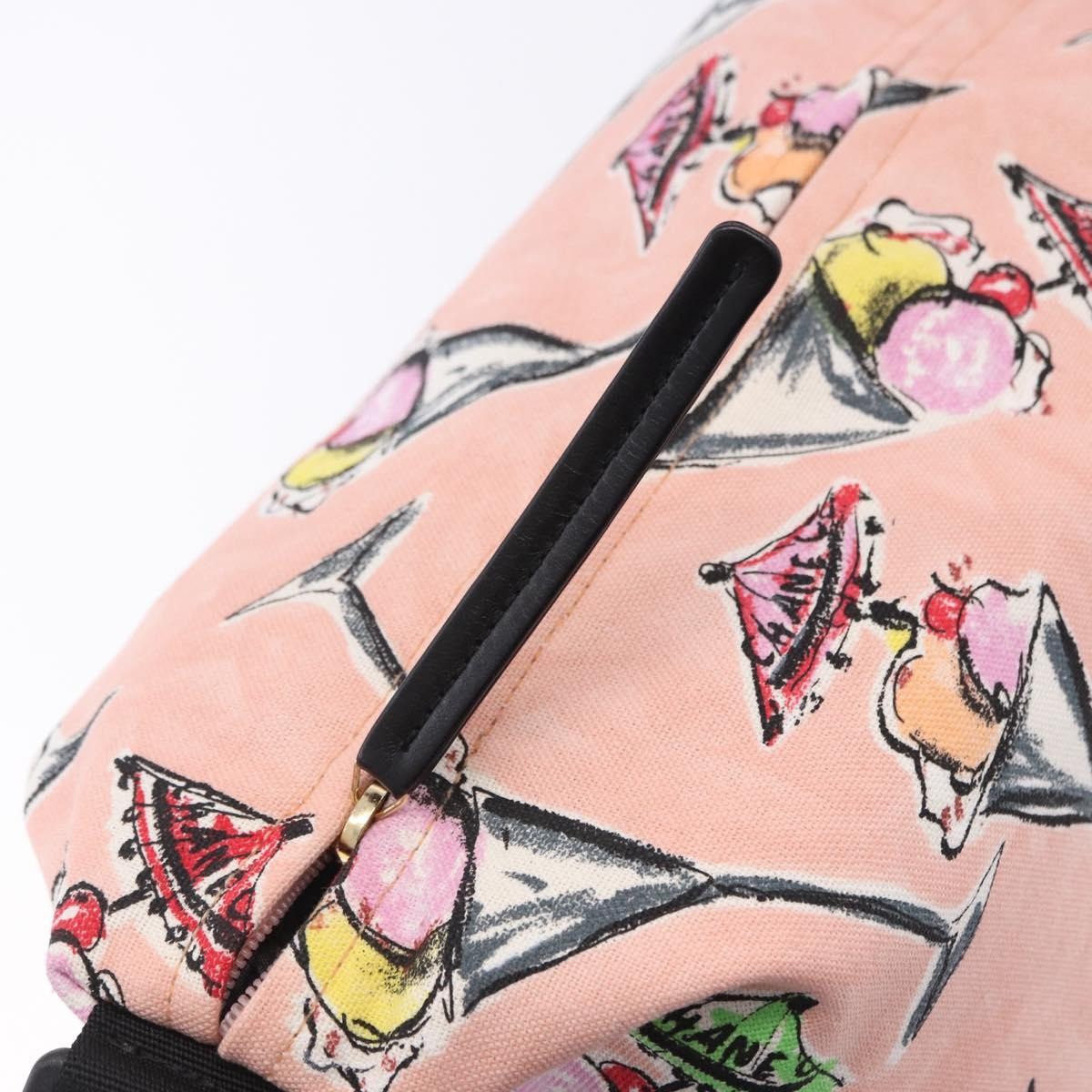 Chanel Ice Cream Sundae Printed Canvas Pink Canvas Shoulder Bag Bag (Pre-Owned)