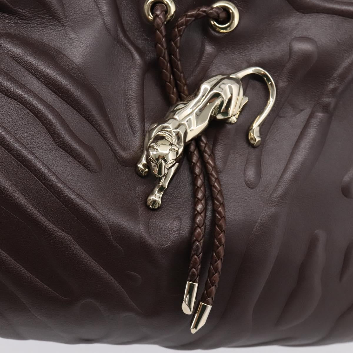Cartier Panthère Shoulder Leather Brown Leather Shoulder Bag Bag (Pre-Owned)