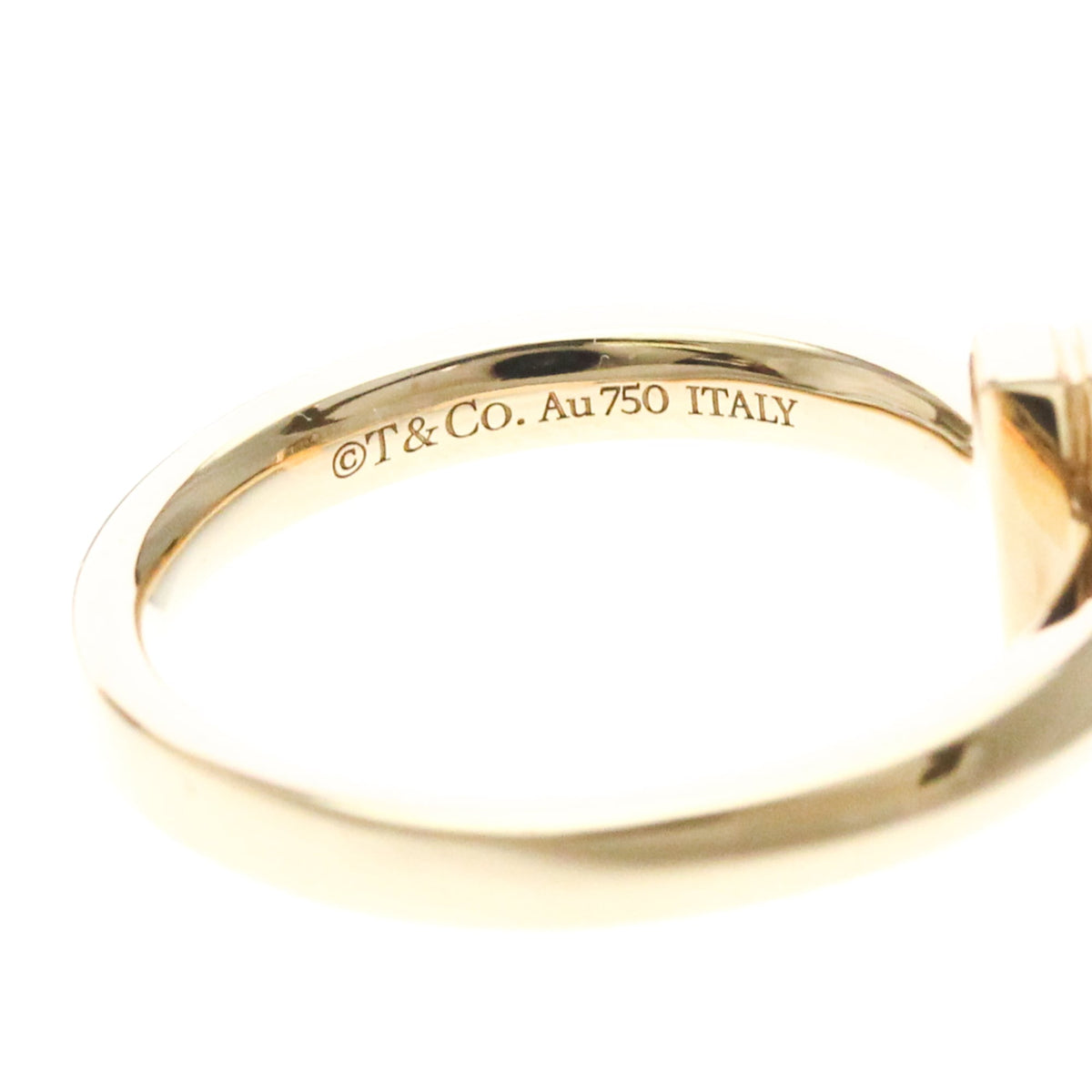 Tiffany & Co. T1 Ring 18K Rose Gold With Diamonds Gold Rose_Gold Ring Jewelry (Pre-Owned)