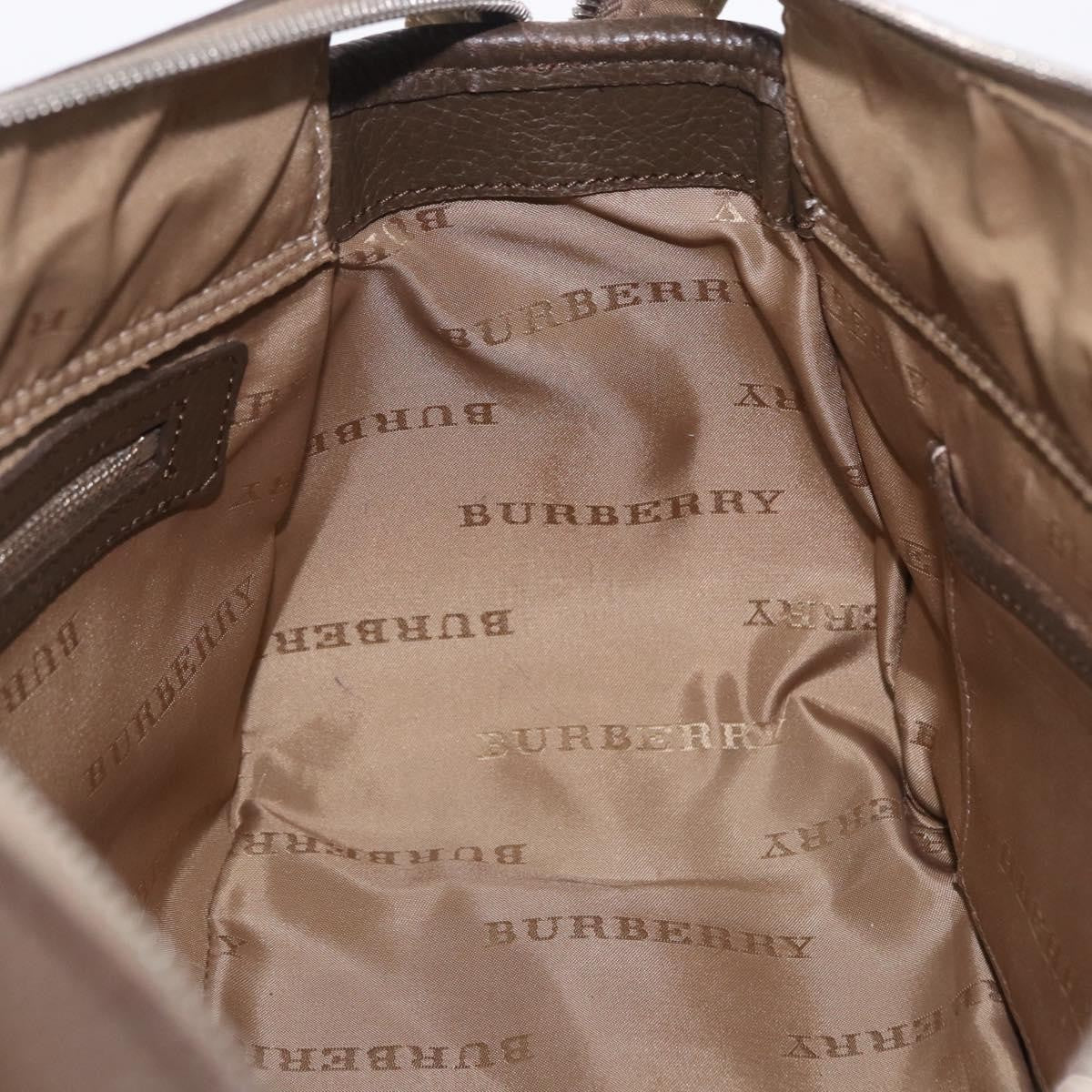 Burberry Nova Check Canvas Brown Canvas Handbag (Pre-Owned)