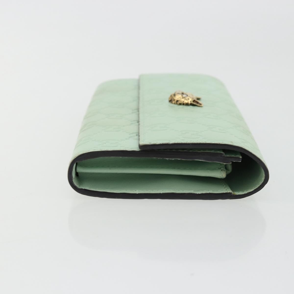 Gucci Guccissima Motif Gg Green Leather Wallets Accessory (Pre-Owned)