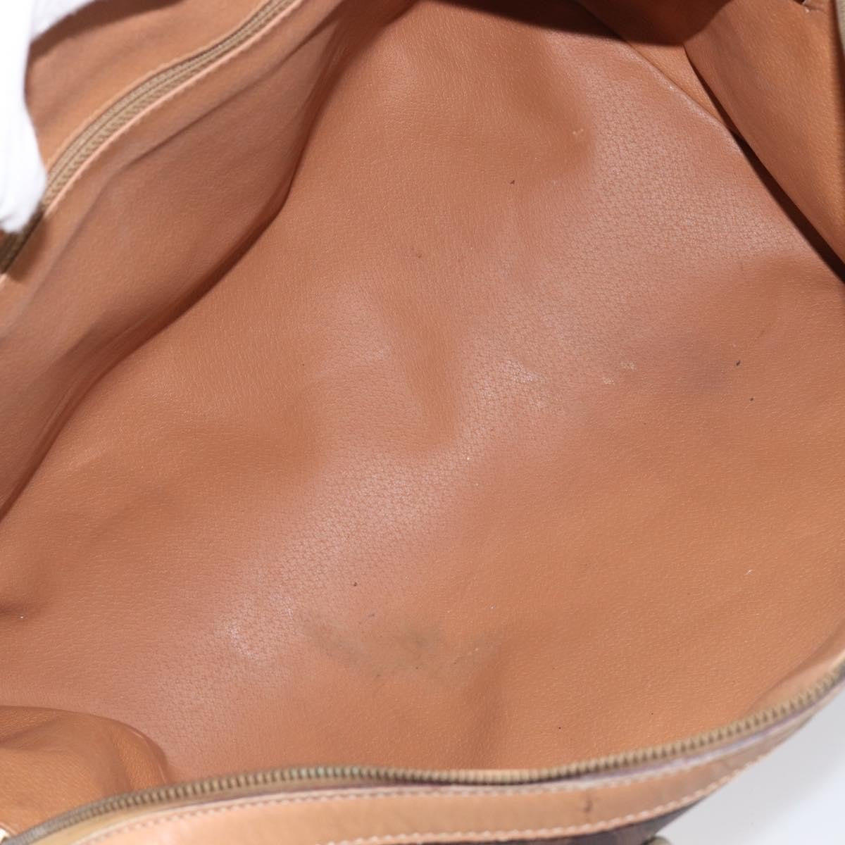Celine Vintage Duffle Macadam Coated Canvas Brown Canvas Handbag (Pre-Owned)