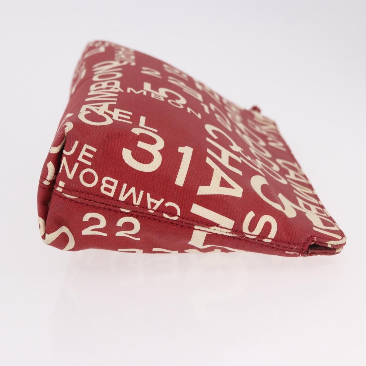 Chanel Vintage Clutch Canvas Red Canvas Clutche & Pouche Bag (Pre-Owned)