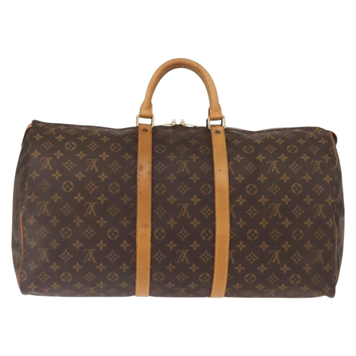 Louis Vuitton Keepall Monogram Canvas Brown Canvas Travel Bag Bag (Pre-Owned)