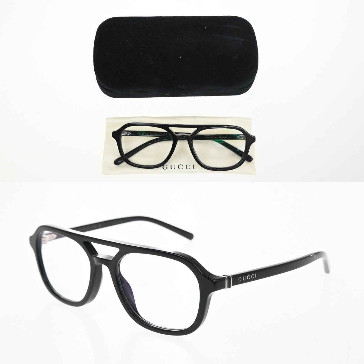 Gucci Eyewear Interlocking G Sunglasses Black Plastic Sunglasse Accessory (Pre-Owned)