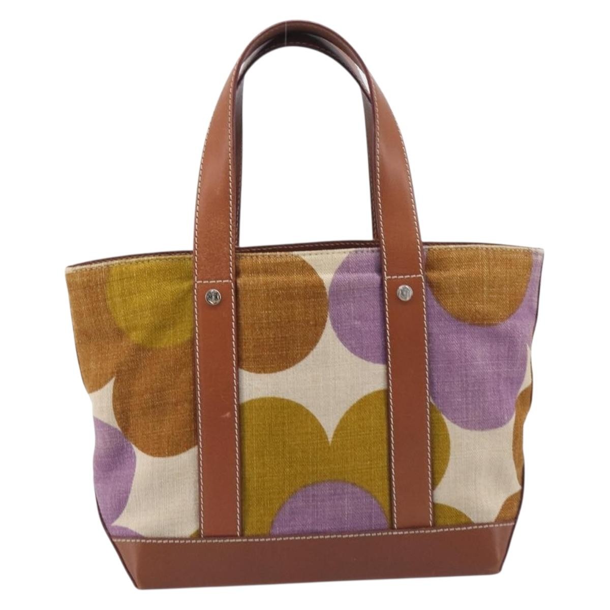 Celine Handbag Canvas Brown Canvas Handbag (Pre-Owned)