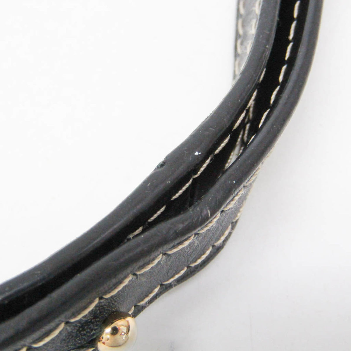 Loewe Gate Leather Leather With Raffia Black Leather Shoulder Bag Bag (Pre-Owned)