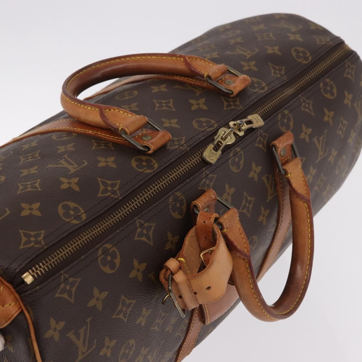 Louis Vuitton Keepall Monogram Canvas Brown Canvas Travel Bag Bag (Pre-Owned)
