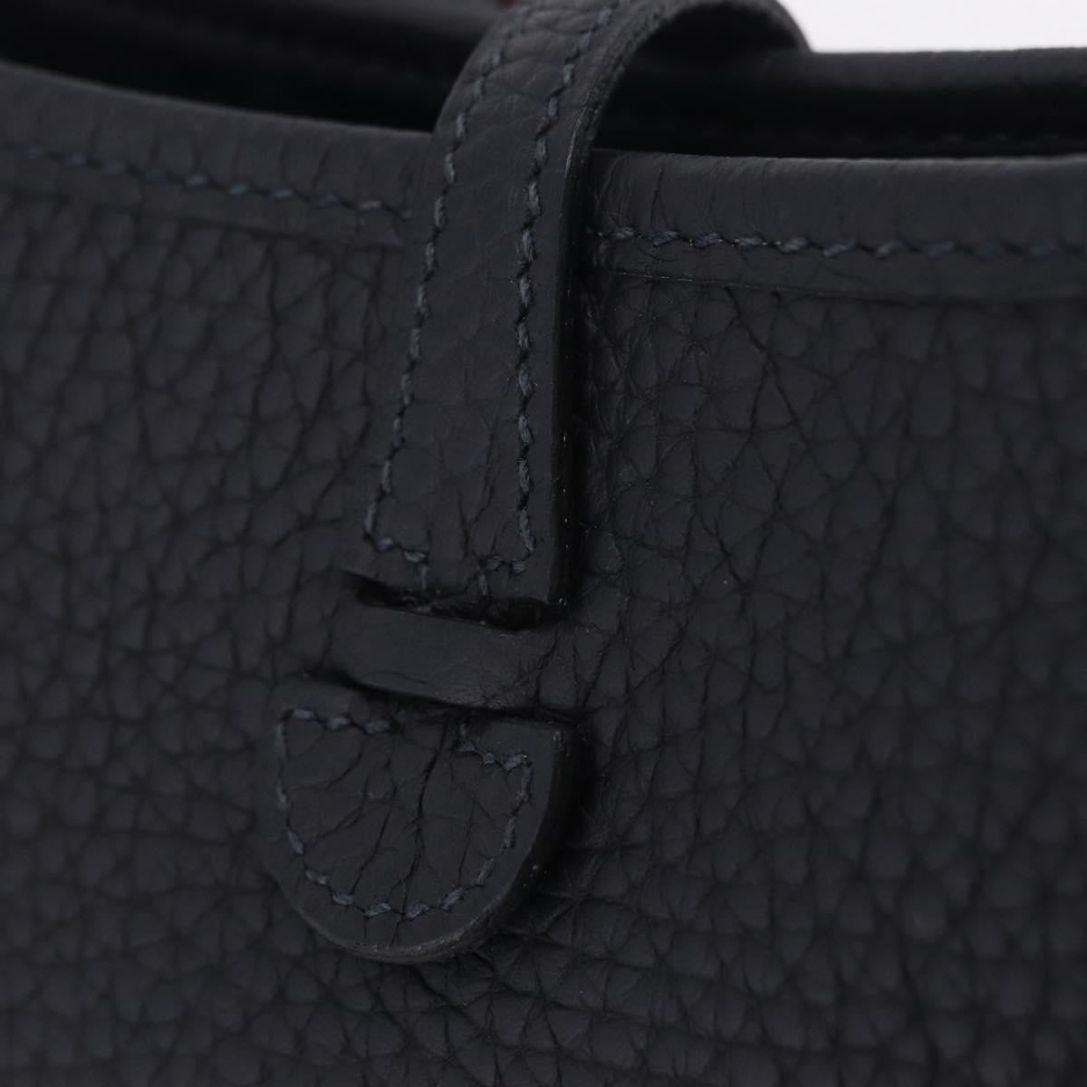 Hermes Evelyne Bag Gen Iii Clemence Black Leather Shoulder Bag Bag (Pre-Owned)