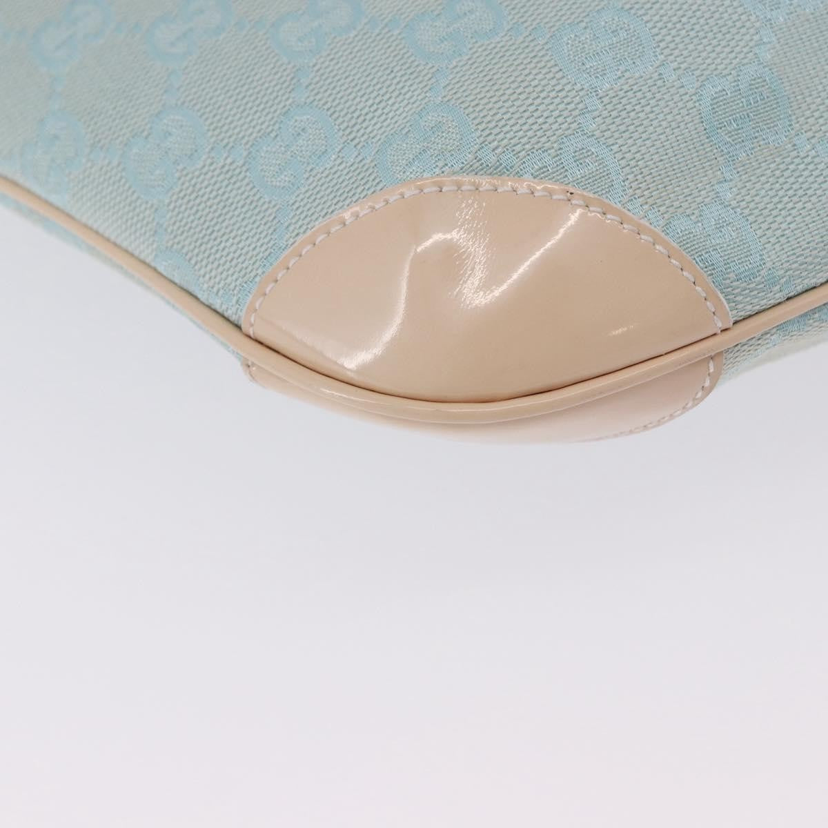 Gucci Vintage Zip Hobo Gg Canvas And Patent Blue Canvas Shoulder Bag Bag (Pre-Owned)