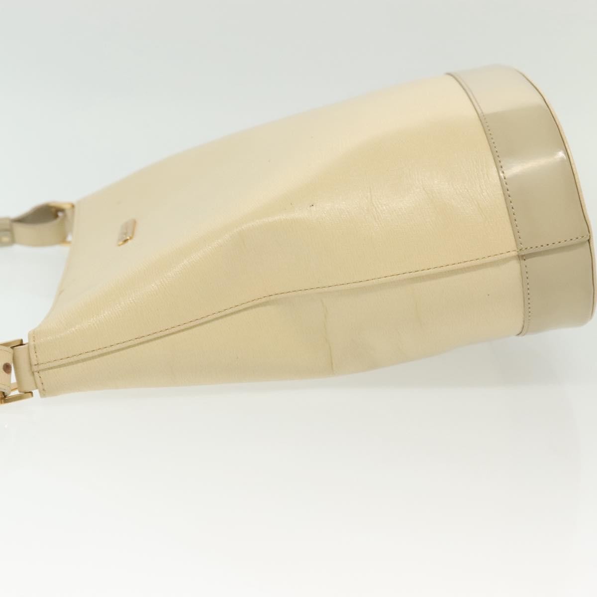 Burberry Shoulder Leather Beige Leather Shoulder Bag Bag (Pre-Owned)