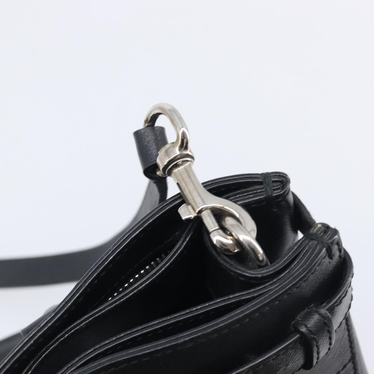 Salvatore Ferragamo Beky Saffiano Leather Black Leather Tote Bag Bag (Pre-Owned)