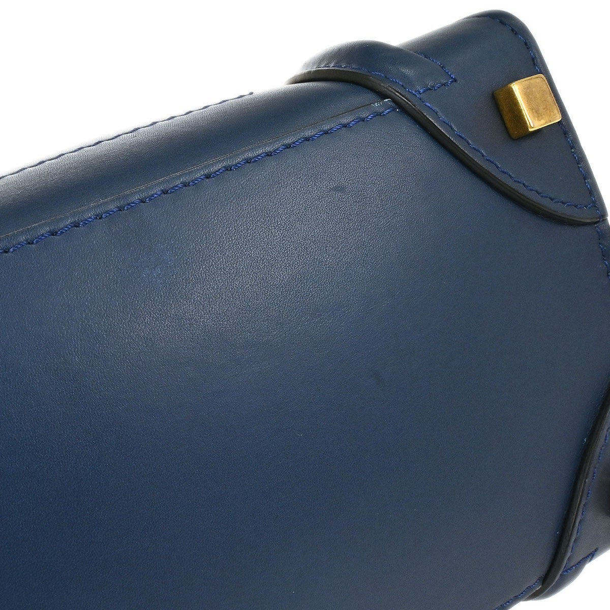 Celine Luggage Smooth Leather Blue Leather Handbag (Pre-Owned)