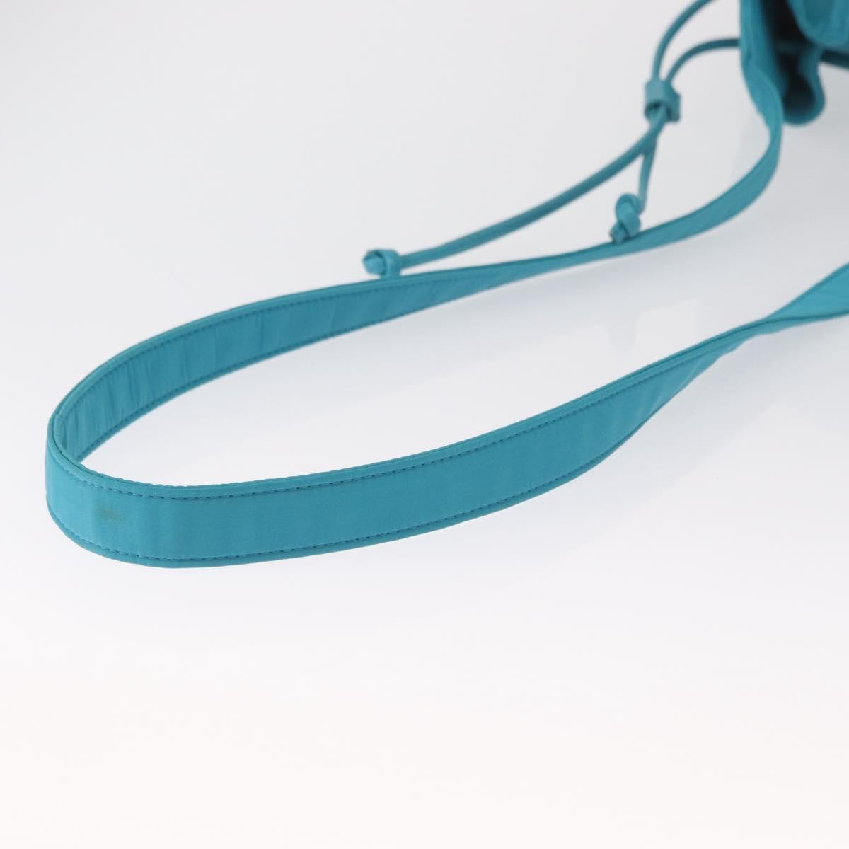 Saint Laurent Vintage Nylon Turquoise Nylon Shoulder Bag Bag (Pre-Owned)