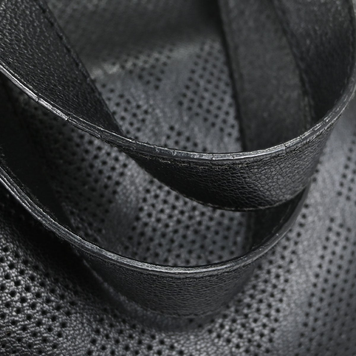 Chanel Cc Tote Perforated Leather Black Leather Tote Bag Bag (Pre-Owned)