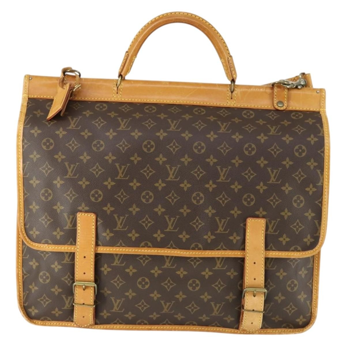 Louis Vuitton Sac Chasse Hunting Monogram Canvas Brown Canvas Travel Bag Bag (Pre-Owned)