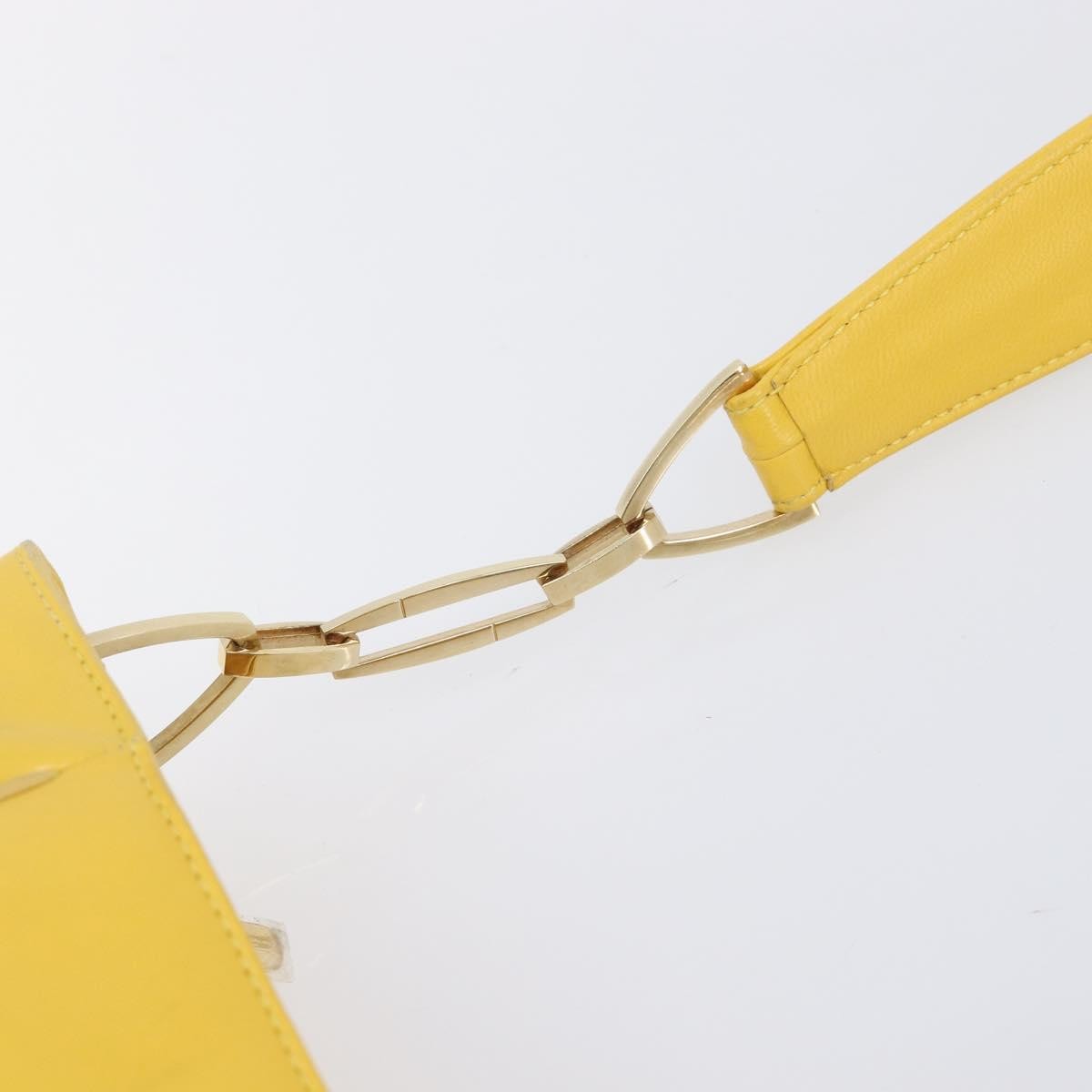 Loewe Shoulder Bag Leather Yellow Leather Shoulder Bag Bag (Pre-Owned)