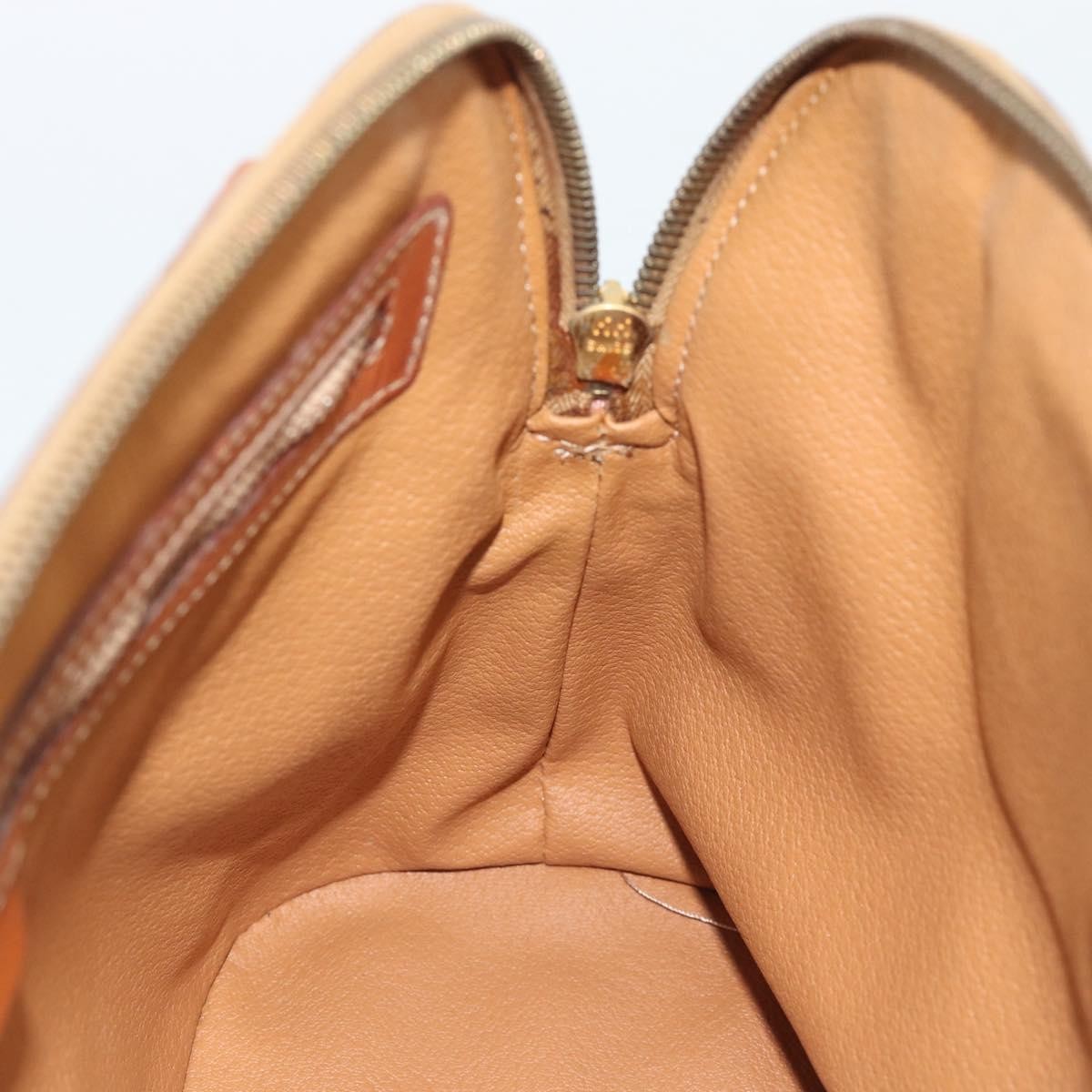 Celine Vintage Handbag Toile Céline Brown Pvc Handbag (Pre-Owned)