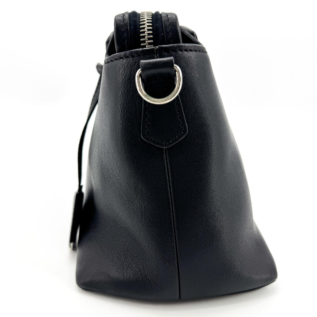 Fendi By The Way Satchel Leather Black Leather Handbag (Pre-Owned)