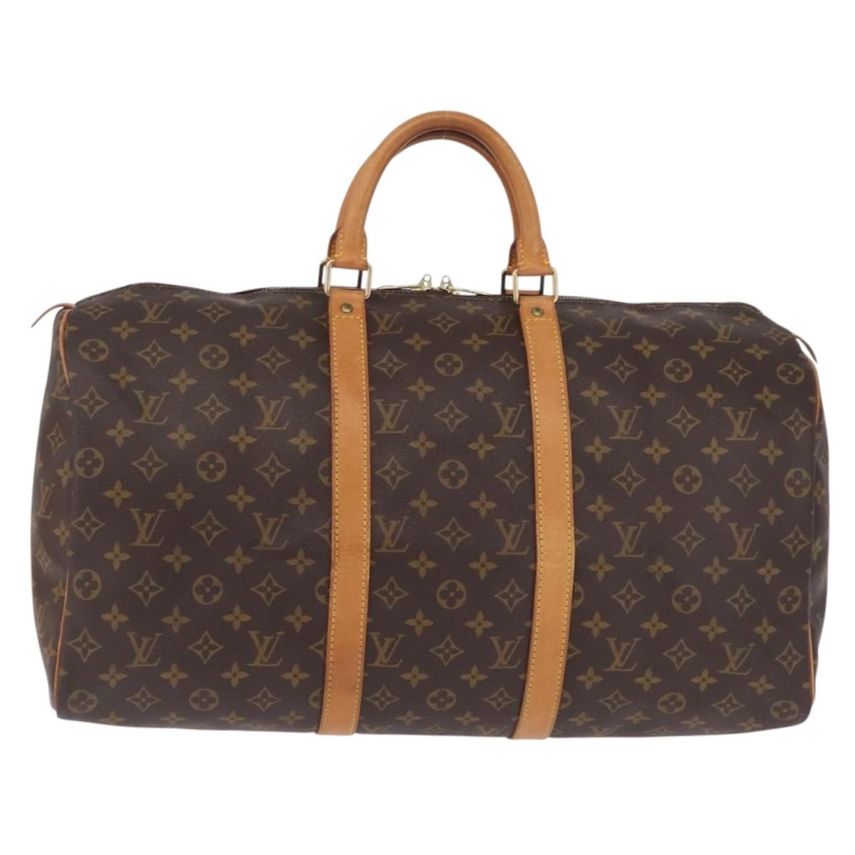 Louis Vuitton Keepall Monogram Canvas Brown Canvas Travel Bag Bag (Pre-Owned)