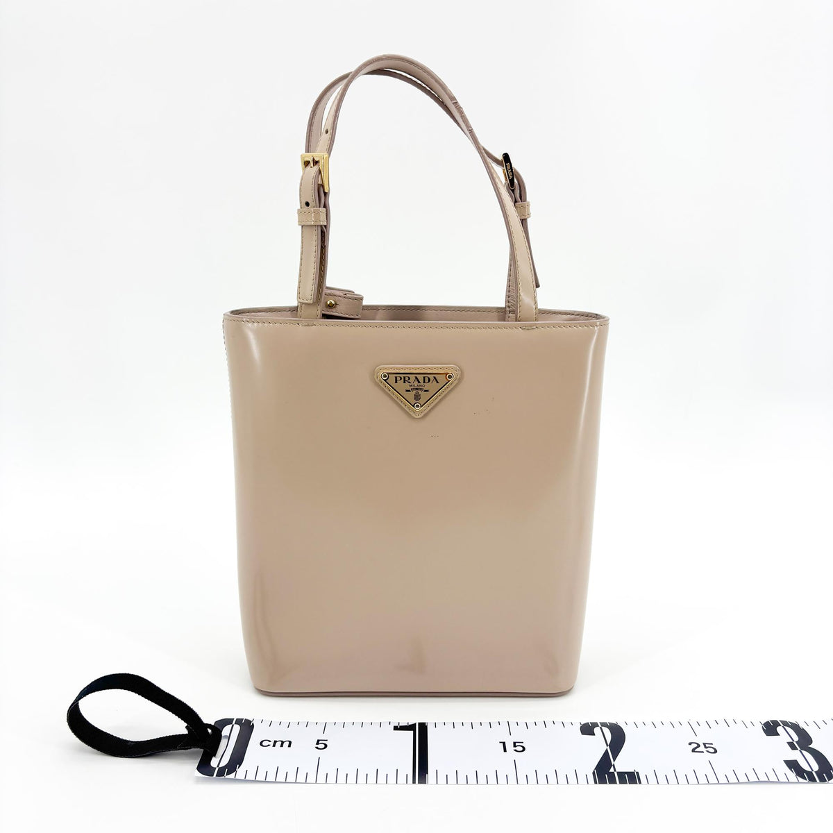 Prada Monochrome Panier Bucket Saffiano Leather Beige Leather Handbag (Pre-Owned)