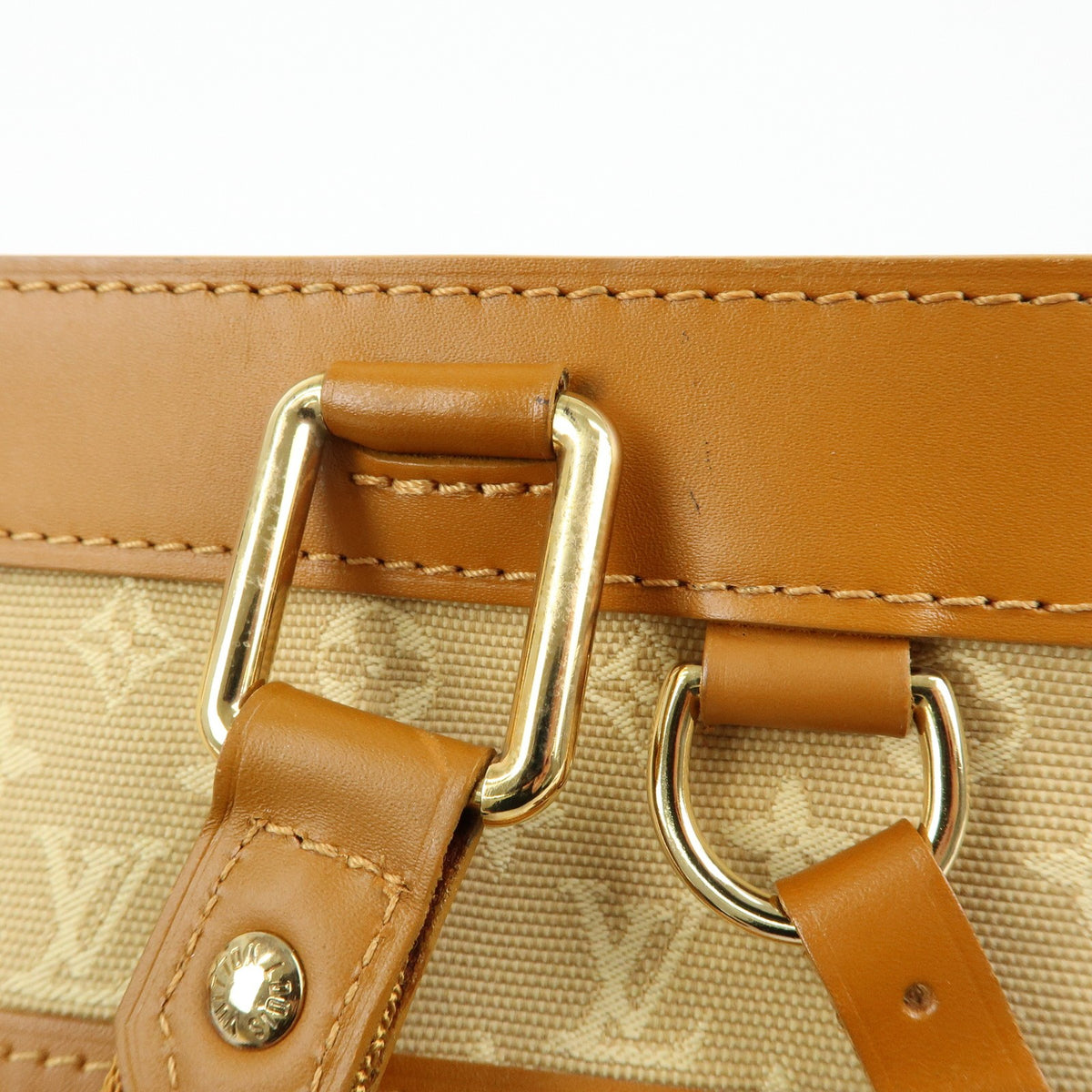 Louis Vuitton Lucille Mini Lin Beige Canvas Handbag (Pre-Owned)