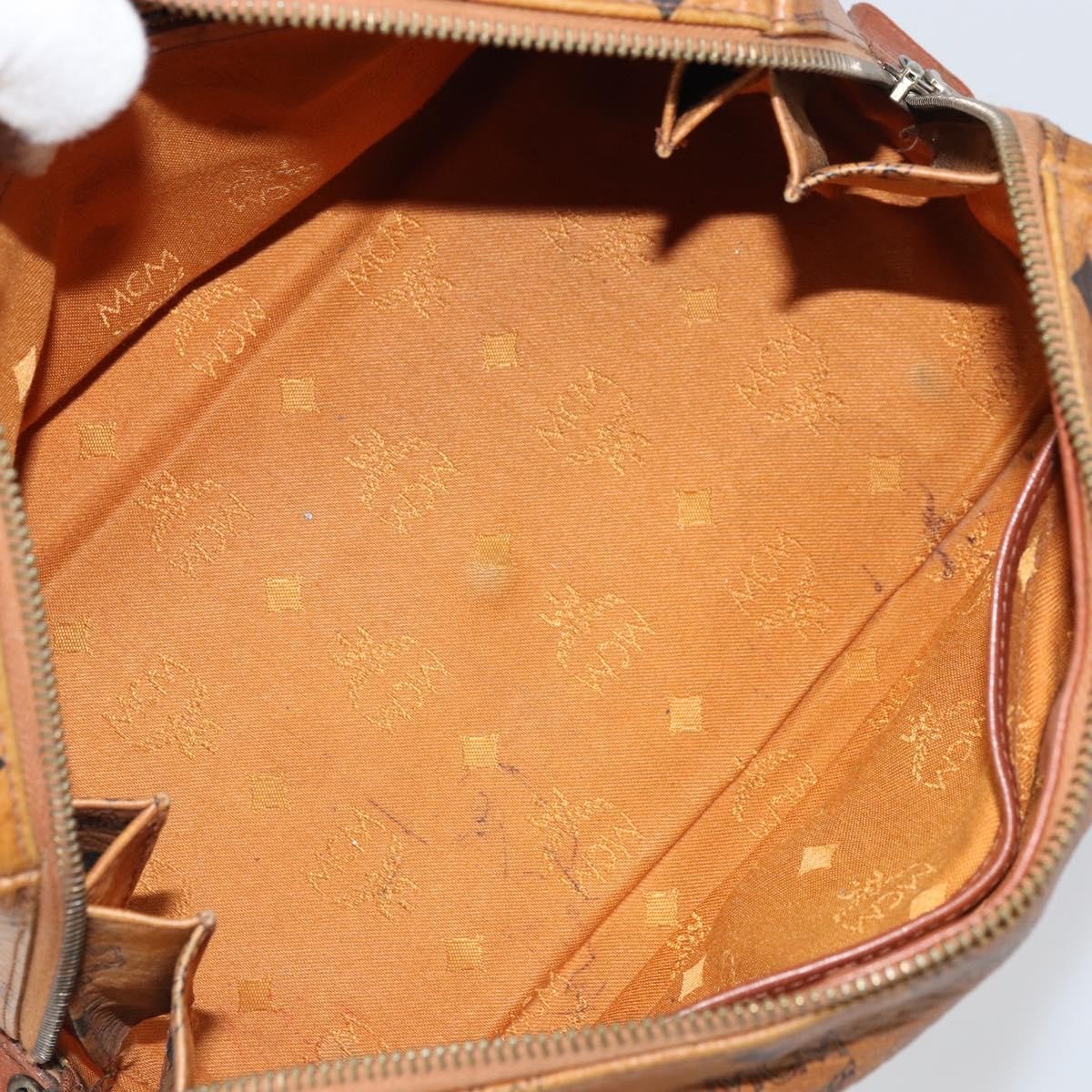 MCM Visetos Canvas And Leather Brown Canvas Handbag (Pre-Owned)