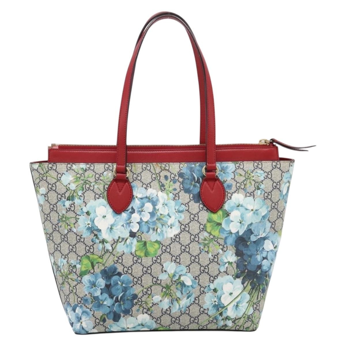 Gucci Linea A Convertible Blooms Print Gg Coated Canvas Multicolour Canvas Tote Bag Bag (Pre-Owned)