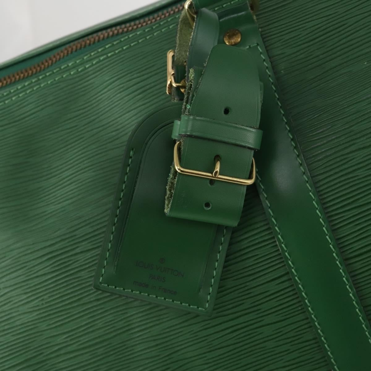 Louis Vuitton Keepall Bag Epi Leather Green Leather Travel Bag Bag (Pre-Owned)