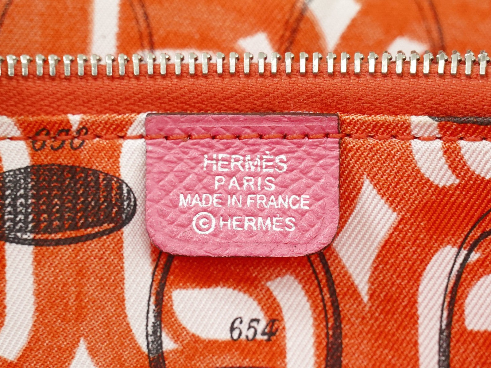 Hermes Azap Zip Around Silk'in Leather Pink Leather Wallets Accessory (Pre-Owned)