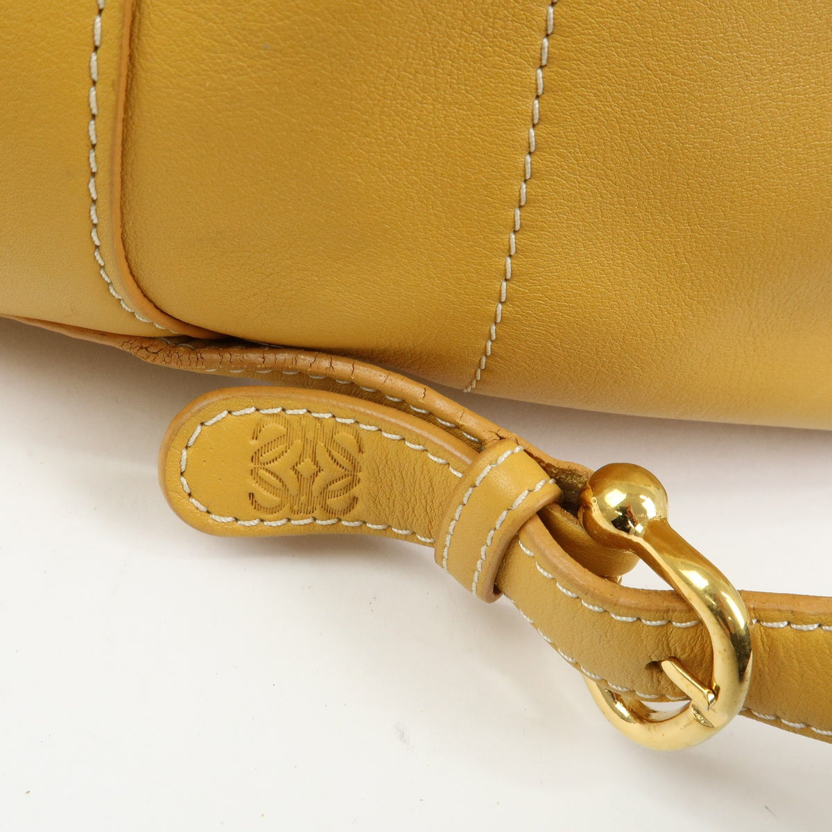 Loewe Anton Leather Yellow Leather Backpack Bag (Pre-Owned)