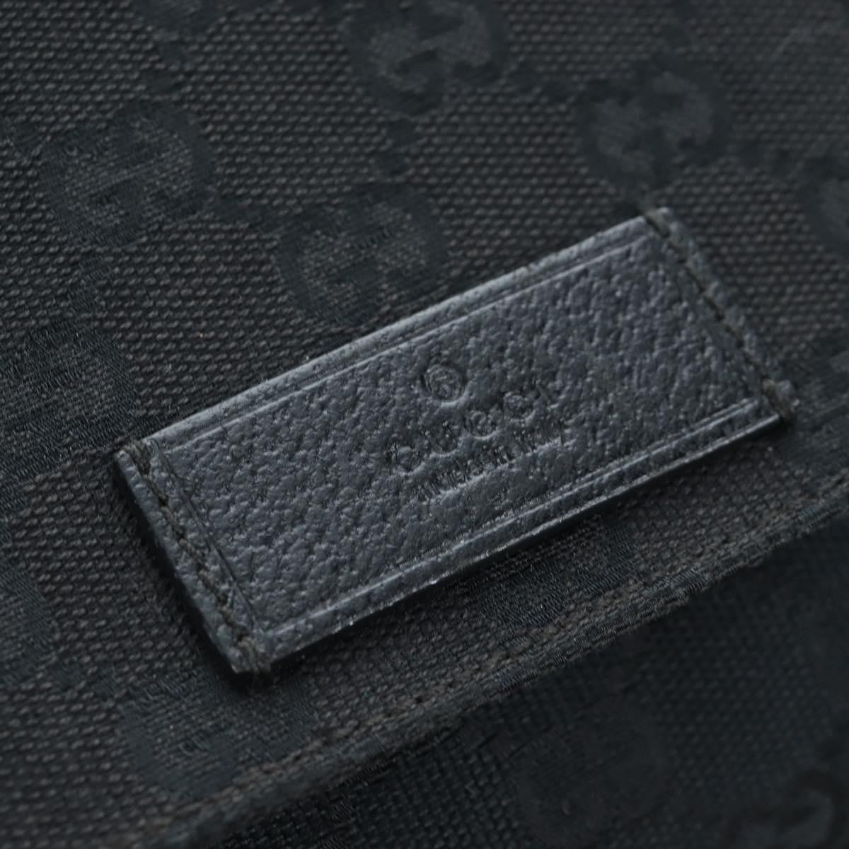 Gucci Shoulder Canvas Black Canvas Shoulder Bag Bag (Pre-Owned)