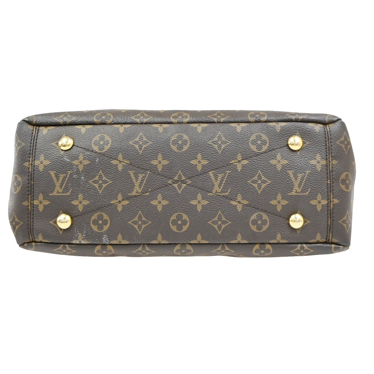 Louis Vuitton Pallas Tote Monogram Canvas With Leather Brown Leather Handbag (Pre-Owned)