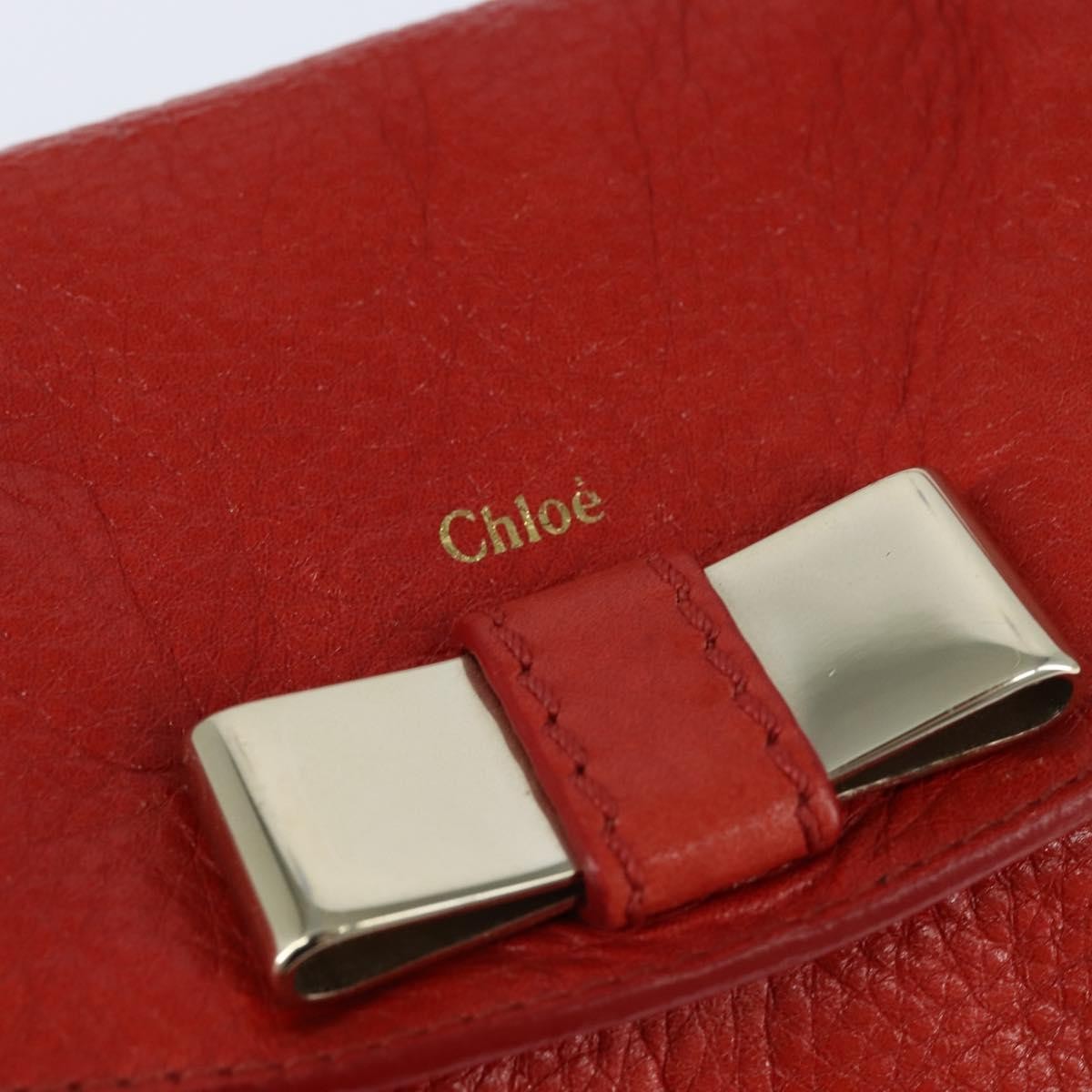 Chloe Lily Leather Red Leather Shoulder Bag Bag (Pre-Owned)