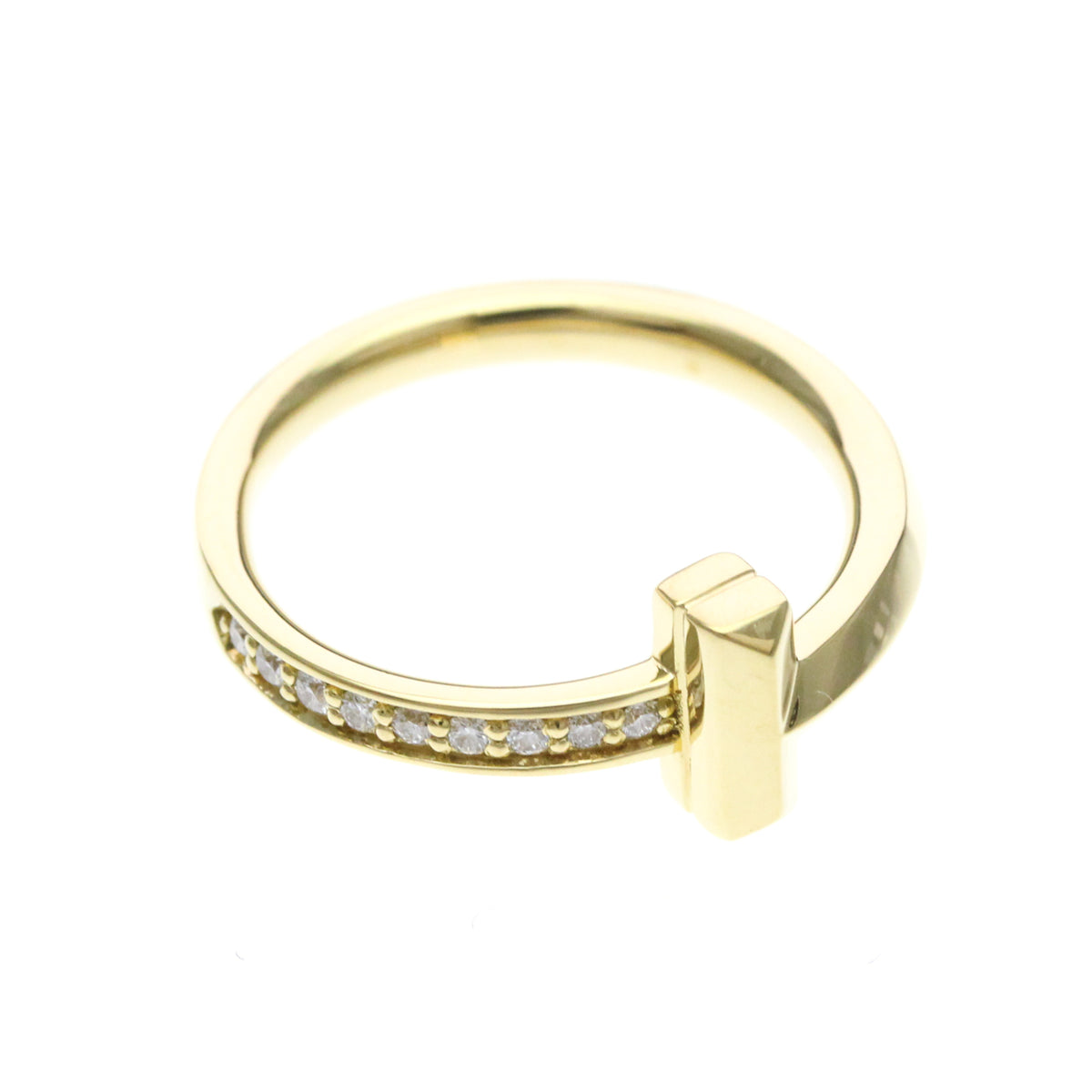 Tiffany & Co. T1 Ring 18K Yellow Gold With Diamonds Gold Yellow_Gold Ring Jewelry (Pre-Owned)