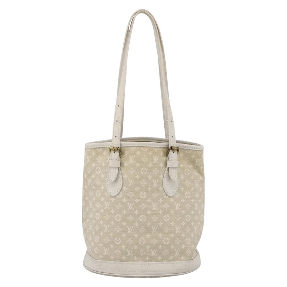 Louis Vuitton Petit Bucket Mini Lin Beige Canvas Shoulder Bag Bag (Pre-Owned)